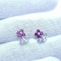 Purple Garnet And Tanzanite Combination Earrings For Birthday Anniversary Gifts.