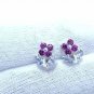 Purple Garnet And Tanzanite Combination Earrings For Birthday Anniversary Gifts.