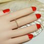 FANTA ORANGE MANDARIN SPESSARTITE GARNET 14k WHITE GOLD WEDDING RING NS889.