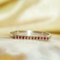 FANTA ORANGE MANDARIN SPESSARTITE GARNET 14k WHITE GOLD WEDDING RING NS889.