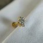 14k Solid Gold Natural Diamond Cluster Floral Nose Ring Wedding Nose Jewelry.