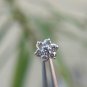 14k Solid Gold Natural Diamond Cluster Floral Nose Ring Wedding Nose Jewelry.