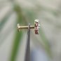 14k Solid Gold Natural Diamond Cluster Floral Nose Ring Wedding Nose Jewelry.