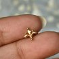 14k Gold Lily Nose Piercing Minimalist Nose Ear Body Piercing Birthday Nose Ring