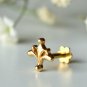 14k Gold Lily Nose Piercing Minimalist Nose Ear Body Piercing Birthday Nose Ring