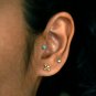 14k Gold Lily Nose Piercing Minimalist Nose Ear Body Piercing Birthday Nose Ring