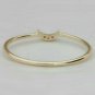 Natural Diamond Crescent Moon Ring 14k Gold Bridal Jewelry Minimalist Ring Gift.