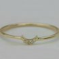 Natural Diamond Crescent Moon Ring 14k Gold Bridal Jewelry Minimalist Ring Gift.