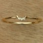 Natural Diamond Crescent Moon Ring 14k Gold Bridal Jewelry Minimalist Ring Gift.