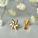 14k Solid Gold Flower Nose Stud Body Piercing Jewelry Nose Ring Wedding Gift. 14k Solid Gold Flower Nose Stud Body Piercing Jewelry Nose Ring Wedding Gift.
