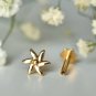 14k Solid Gold Flower Nose Stud Body Piercing Jewelry Nose Ring Wedding Gift.