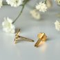 14k Solid Gold Flower Nose Stud Body Piercing Jewelry Nose Ring Wedding Gift.