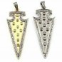 Pave Diamond Arrowhead Pendant 925 Silver Diamond Handmade Pendant Charm.