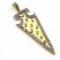 Pave Diamond Arrowhead Pendant 925 Silver Diamond Handmade Pendant Charm.