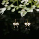 Diamond Bow Studs 14k Solid Gold Bow Tie Nose Ear Piercing Birthday Gift Charm.