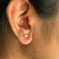 Diamond Bow Studs 14k Solid Gold Bow Tie Nose Ear Piercing Birthday Gift Charm.