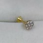 Diamond Nose Piercing 14k Solid Gold Natural Diamond Nose Pin Body Jewelry NS8.