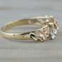 14k Solid Gold Plumeria Hawaiian Hawaii Flower Aloha Eternity Ring Promise Ring.