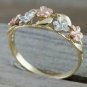 14k Solid Gold Plumeria Hawaiian Hawaii Flower Aloha Eternity Ring Promise Ring.