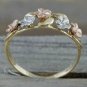 14k Solid Gold Plumeria Hawaiian Hawaii Flower Aloha Eternity Ring Promise Ring.