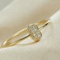 14k Gold Diamond Ring Forever Promise Ring Pave Statement Ring Valentines Gift.