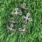 Pave Diamond Cross Charm Pendant 925 Silver Cross Charm For Christmas Gift's.