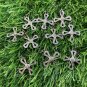 Pave Diamond Cross Charm Pendant 925 Silver Cross Charm For Christmas Gift's.