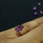 Raw Garnet Ring 925 Silver Ring Purple Garnet Raw Ring 2.03cts Garnet 10x6mm.