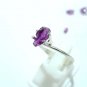 Raw Garnet Ring 925 Silver Ring Purple Garnet Raw Ring 2.03cts Garnet 10x6mm.