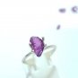 Raw Garnet Ring 925 Silver Ring Purple Garnet Raw Ring 2.03cts Garnet 10x6mm.