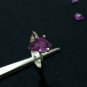 Raw Garnet Ring 925 Silver Ring Purple Garnet Raw Ring 2.03cts Garnet 10x6mm.