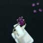 Raw Garnet Ring 925 Silver Ring Purple Garnet Raw Ring 2.03cts Garnet 10x6mm.