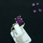 Raw Garnet Ring 925 Silver Ring Purple Garnet Raw Ring 2.03cts Garnet 10x6mm.