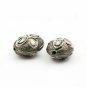 Polki Shape Pave Diamond Beads 925 Silver Diamond Beads Oval Shape Findings.