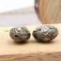 Polki Shape Pave Diamond Beads 925 Silver Diamond Beads Oval Shape Findings.