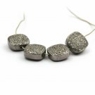 Pave Diamond Cushion Beads 925 Silver Diamond Jewelry Findings Beads.