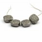 Pave Diamond Cushion Beads 925 Silver Diamond Jewelry Findings Beads.