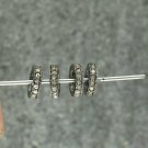 8mm Spacers Beads Pave Diamond Connector Beads 925 Silver Wholesale Beads Supply