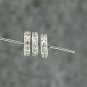 8mm Spacers Beads Pave Diamond Connector Beads 925 Silver Wholesale Beads Supply