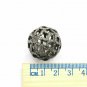 925 Sterling Silver Pave Diamond Beads Round Shape Beads Filigree Diamond Beads.
