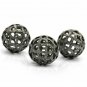 925 Sterling Silver Pave Diamond Beads Round Shape Beads Filigree Diamond Beads.