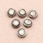 Pave Diamond Coin Shape Beads 925 Silver Polki Diamond Beads Necklace Beads.