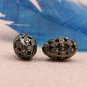 Pave Diamond Oval Filigree Beads 925 Silver Diamond Beads Necklace Making Beads