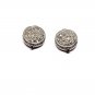 Pave Diamond 9mm Round Flat Beads 925 Silver Diamond Round Jewelry Finding Beads