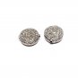 Pave Diamond 9mm Round Flat Beads 925 Silver Diamond Round Jewelry Finding Beads