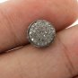 Pave Diamond 9mm Round Flat Beads 925 Silver Diamond Round Jewelry Finding Beads