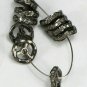 Rondelle Spacers Pave Diamond Beads 925 Silver Round Jewelry Findings Charm.
