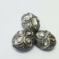 Oval Shaped Pave Diamond Beads 925 Silver Polki Diamond Wholesale Findings Beads