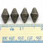 Pave Diamond Oval Beads 925 Silver Diamond Necklace Beads Cone Shape Beads.