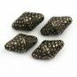 Pave Diamond Oval Beads 925 Silver Diamond Necklace Beads Cone Shape Beads.